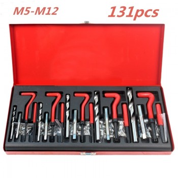131Pcs/Set Engine Block Restoring Damaged Thread Repair Tool Kit M5x0.8 M6x1.0  M8x1.25 M10x1.5 M12x1.75 Free Shipping