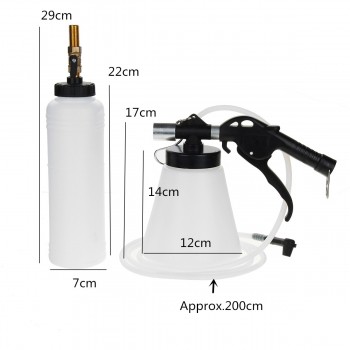 1L Air Brake Bleeder Kit Pneumatic Clutch Vacuum Oil Bleeding Extractor Fill Bottle