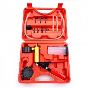 Hand Held DIY Brake Fluid Bleeder Tools Vacuum Pistol Pump Tester Kit Aluminum Pump Body Pressure Vacuum Gauge