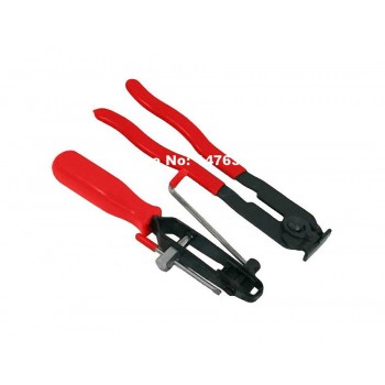2Pc CV Joint Clamp Banding Install Tool Ear Type Boot Clamp Pliers Metal Hand Tool Red Black CV Boot Clamp Pliers AT2231