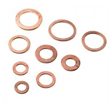 MR CARTOOL 200pcs Solid Copper Washer M5-M14 Flat Ring Sump Plug Oil Seal Assorted Set Box Washers Car Accessories Kit
