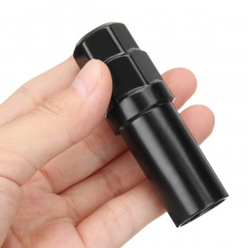 Black 7 Sided Spline Tuner Lug Nut Locking Socket Key Removal Steel Tool