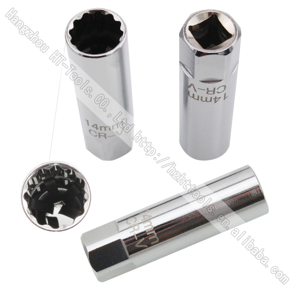 14mm Spark Plug Socket Thin Wall 3/8 Drive 12 PT Point 14mm For BMW MINI BENZ NISSAN