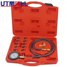 UTOOL Full System Automotive Engine Oil Pressure Test Kit Tester Car Garage Tool 0-140PSI Low Oil Warning Devices