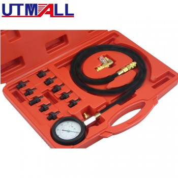UTOOL Full System Automotive Engine Oil Pressure Test Kit Tester Car Garage Tool 0-140PSI Low Oil Warning Devices