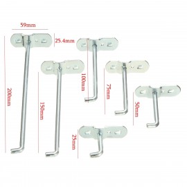 Lot Slotted Storage Panel Pegboard Hook Assortment Strong Steel Hanger 6 Lengths