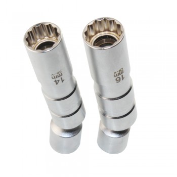 14 Or 16mm Magnetic Thin Wall Universal Joint Spark Plug Socket Removal Tool  12pt  97L