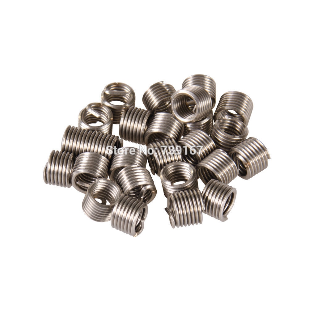 M10 X 1.0 X 13.5mm Motorcycle Stainless Steel Helical Coil Wire Inserts Car Screw Thread Repair Tool For Helicoil 25PCS AT2059D1