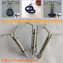 Universal 3Pcs S M L 3 Sizes Steel Hydraulic Cylinder Piston Rod Seal Up U-cup Installation Tools Prevents Damage