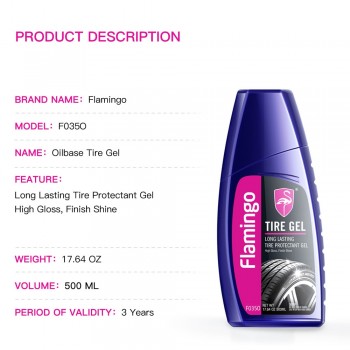 500ml Car Enhanced Oilbase Tire Protectant Gel Tire Shine Tire Dressing Tire Glaze High Gloss Finish Shine 17.64oz