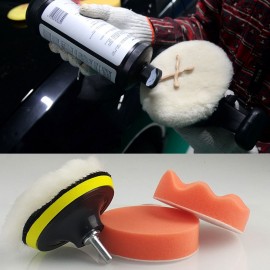 Car Wash Cleaning Gross Polishing Buffing Pad Kit for Auto Car Polishing Wheel Kit Buffer With Drill Adapter