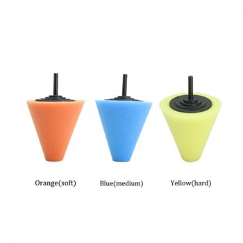 AUDEW Three Colors of Different Hardness Conical Shape Polishing Wheel Buffing Pads For Car Cleanning Rim Care Accessories
