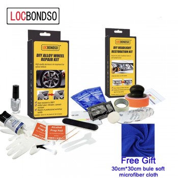 LocBondso Professional Alloy Car Wheel Repair Fix Kit and Headlights Restoration Kit for Car Lamp Clean Lens Restore Renew