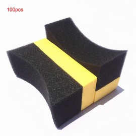 Youwinme U-Shape Car Wheels Sponge Cleaning Tool 100pcs Auto Tyre Wash Brush Truck Tire Paint Care Wax Polishing Washer Wipe
