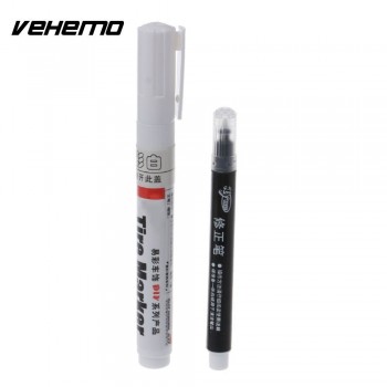 Vehemo 2pcs Tire Marker Carwash Tire Pen Motorcycle Tire Paint Pen for Marker Pens Tread Supplies for Paint Care