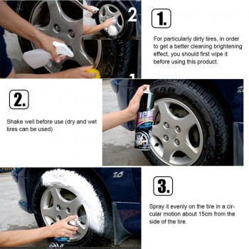 650ml Auto Tire Nano Coating Agent High Brightness Glitter Protective Coating Make Tire Black Anti Aging