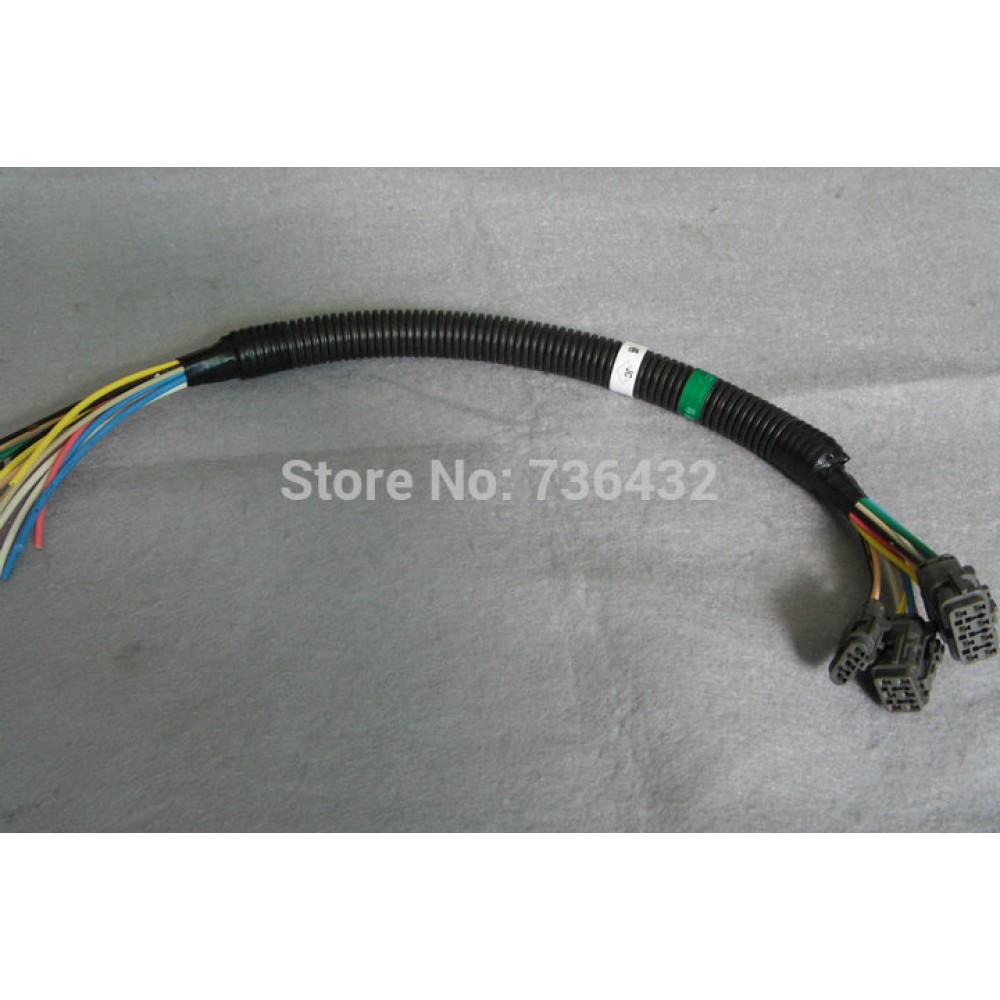 Fast Free shipping! Univesal Excavator Electric oil pump plug pair wiring harness to patch cord -Plug to insert wire harness