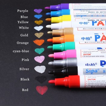 Waterproof Paint Care Car Wheel Tire Oily Mark Pen Auto Rubber Tyre Tread Metal Permanent Paint Marker Graffiti Marcador Caneta