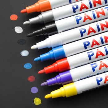 Colorful Waterproof Auto Car Wheel Tire Oily Mark Pen Auto Rubber Tyre Tread CD Metal Permanent Paint Marker Graffiti