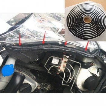 1pcs 4meters Black Butyl Rubber Glue Headlight Sealant Retrofit Reseal Hid Headlamps Taillight Shield Glue Tapes for Car