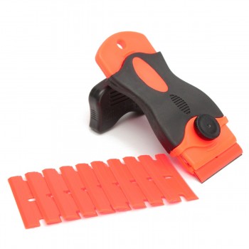 10 Plastic Scraper amp; 10pcs Steel Blades Knife Tinting Tools Ice Scraper Car Squeegee Vinyl Film Stickers Covers Tool