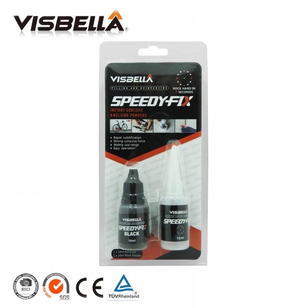 Visbella 7 Second Speedy Fix Quick Bonding Glue Professional Fast Dry Reinforcing Adhesive for Metal Plastic Wood Ceramic Repair