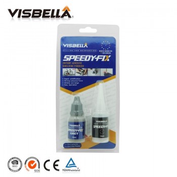 Visbella 7 Second Speedy Fix Quick Bonding Glue Professional Fast Dry Reinforcing Adhesive for Metal Plastic Wood Ceramic Repair