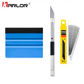 3pcs/set Car Squeegee Scraper Wrapping Tools Vehicle Vinyl Wrap Film Sticker Installation Kit Cutter Knife Auto Car Accessories