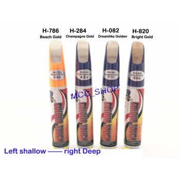Gold Series- Pro Mending Car Remover Scratch Repair Paint Pen Clear 61colors For Choices (Bright Gold)