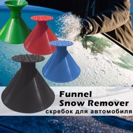 Outdoor Ice Scraper for Car Snow Shovel Cone Shaped Winter Car Windshield Snow Remover Miracle Ice Scraper Brush for Car Snow