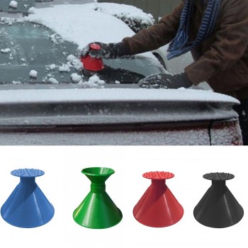Outdoor Ice Scraper for Car Snow Shovel Cone Shaped Winter Car Windshield Snow Remover Miracle Ice Scraper Brush for Car Snow