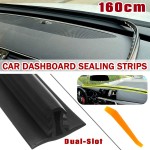 Universal Rubber 160cm Adhesive Car Dashboard Windshield Sealing Strips Styling Stickers Sound Insulation Weatherstrip Edge Trim