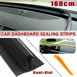 Universal Rubber 160cm Adhesive Car Dashboard Windshield Sealing Strips Styling Stickers Sound Insulation Weatherstrip Edge Trim