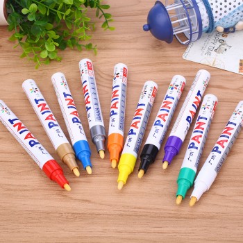Car-styling 10 Colors Waterproof Car Painting Pens Scratch Repair Pen Car Tire Body DIY Marker Pen Moto Decor Paint Pen