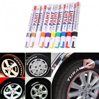 Car-styling 10 Colors Waterproof Car Painting Pens Scratch Repair Pen Car Tire Body DIY Marker Pen Moto Decor Paint Pen