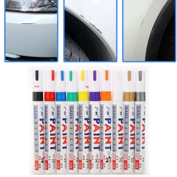 Car-styling 10 Colors Waterproof Car Painting Pens Scratch Repair Pen Car Tire Body DIY Marker Pen Moto Decor Paint Pen