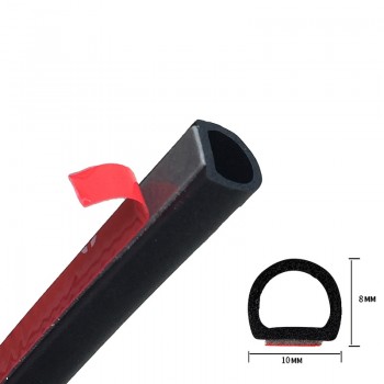 1-3 Meters  Small D Type 3M Car Door Seal Strip Weatherstrip Rubber Seal Sound Insulation  Weatherstrip Seals Hollow