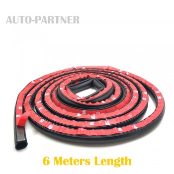 6 Meters 12*14MM Auto Door Sealing Strip Big D  Type Rubber Seals  Anti-noise  For BMW E39  E46  E60 E90 X1 X2 X3 X5