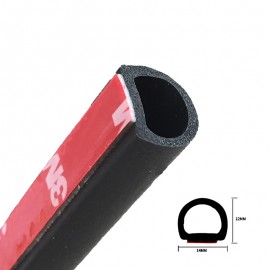 2 Meter Big D(14mm*12mm) Type 3M Car Motor Door Seal Strip Weatherstrip Rubber Seal Sound Insulation Weatherstrip Seals Hollow