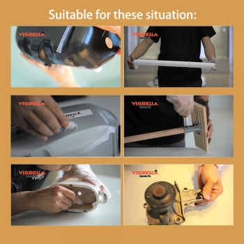 Visbella 7 Second Speedy Fix Quick Bonding for Metal Steel Plastic Wood Rubber Ceramic Repair Fast Dry Glue Reinforcing Adhesive