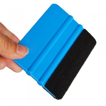EHDIS Blue Plastic Scraper Vinyl Film Car Wrap Squeegee With Soft Fabric Felt Edge Window Glass Decal Applicator Sticker Tool
