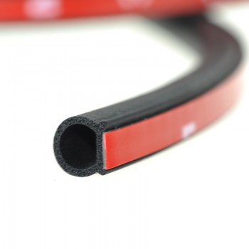 Small D 9*10mm Universal Weather Strip Car Sound Insulation Sealing Rubber Strip Anti Noise Rubber 3m Sticky Tape Car Door Seal