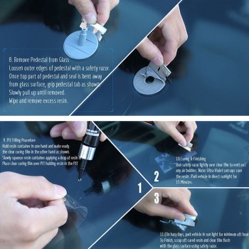 DIY Car Windshield Repair Kit tools Auto Glass Windscreen Repair Cracked Set Give Door Seal Handle Protective Decorative Sticker