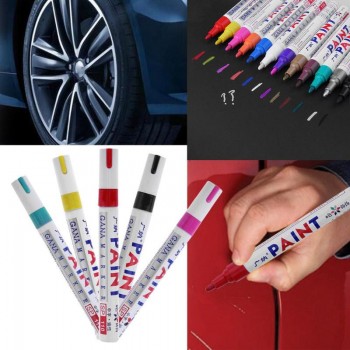 Waterproof Car Wheel Tire Oily Mark Pen Auto Rubber Tyre Tread CD Metal Permanent Paint Marker Graffiti Marcador Caneta Colorful