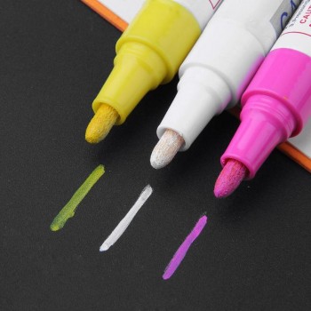 Waterproof Car Wheel Tire Oily Mark Pen Auto Rubber Tyre Tread CD Metal Permanent Paint Marker Graffiti Marcador Caneta Colorful