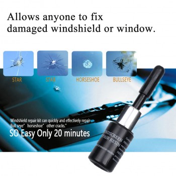 Sikeo Car Windscreen Window Repair Kit Tool DIY Auto Glass Scratch Repair Kits Car Windscreen Crack Repair Tool Set Car Styling