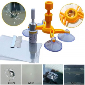 Car Window Cracked Glass Repair Kit DIY Professional Windscreen Repair Tools Resin Glass Scratch Windscreen Crack Restore Glue