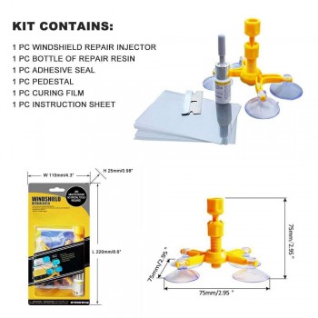 Car Window Cracked Glass Repair Kit DIY Professional Windscreen Repair Tools Resin Glass Scratch Windscreen Crack Restore Glue