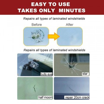 Car Window Cracked Glass Repair Kit DIY Professional Windscreen Repair Tools Resin Glass Scratch Windscreen Crack Restore Glue