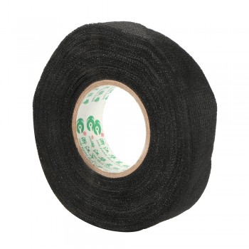 15m Car Auto Wiring Harness Flannel Adhesive Felt Tape Black Fabric Insulated High Temperature Resistant Adhesive Tape